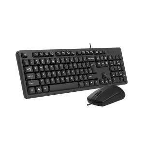 A4tech USB Wired Keyboard & Mouse Black (KK-3330S)