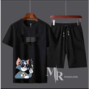 Fashion Flies Printed Track Suit Cotton Half Sleeves T Shirt For Men