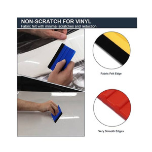 Plastic Scraper Squeegee With Soft Felt Edge