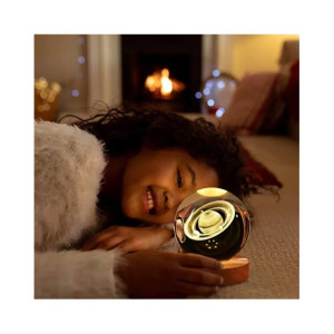3D Planet Night Light Crystal Ball Table Lamp