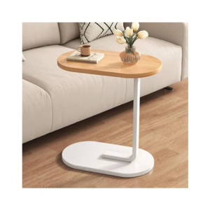 C-Shaped Oval Sofa Side Table - Multicolor
