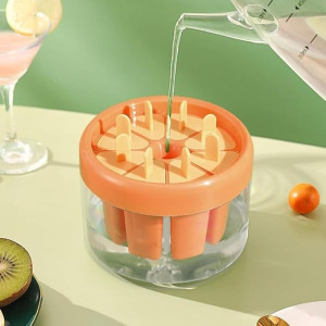 8 Cavity Round Popsicle Candy Mold Set
