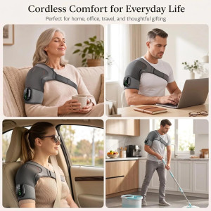Electric Shoulder Massager & Heating Support Brace Belt