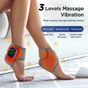 Cordless Ankle Heating Pad / Massager (Single - Fits Left or Right)