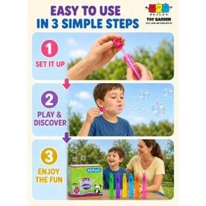 Mini Bubble Wands Bubble Blower Toys for Kids - 20 Pcs