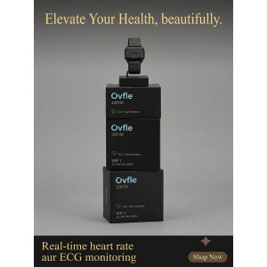 Ovfle Zonix WP-1 All-Day Wellness Tracker & ECG Heart Screener - Screenless Smart Band (IP68 Water Resistant)