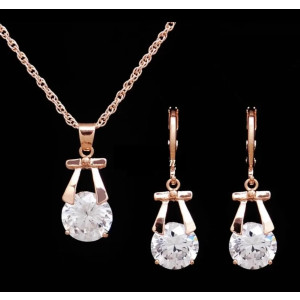 EvaEsh Necklace & Earrings Jewelry Set For Women