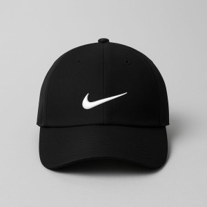 Nike Embroidered Front Logo Black Cap