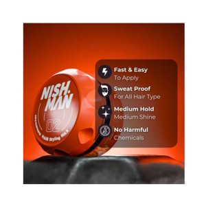 Nishman Aqua Wax 02 Sport Medium Hold & Medium Shine 100ml