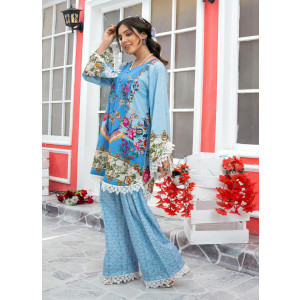 Ahlam Skyline Blossom Printed Lawn Kurta Set 2-Piece