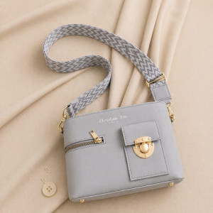 Women Stylish Crossbody Shoulder Bag with Printed Wide Strap