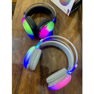 Wireless Gaming Headphones RGB Headset With Mic