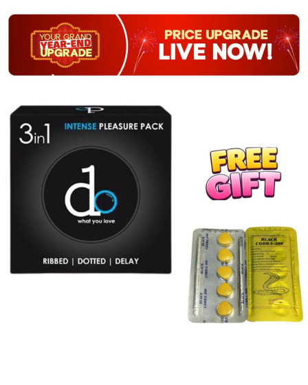 iShopping - Medicyy Do 3 in 1 Condom With Free Medicyy Black Cobra 200 Tablets