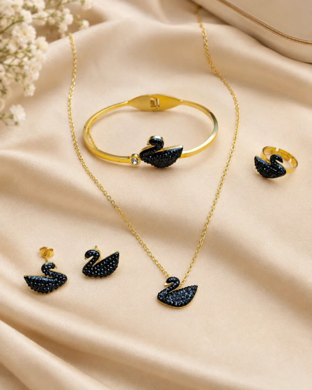 iShopping - House Of Nar Noir Swan Locket Set