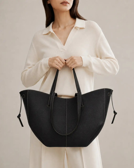 iShopping - HBH Wing Tote Black (with mini-wallet)