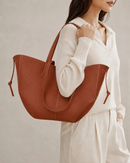 iShopping - HBH Wing Tote Brown (with mini-wallet)