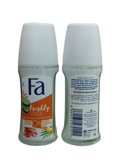 iShopping - FA Freshly Free Cucumber & Melon Deodorant RollOn 50ml Henkel Dubai