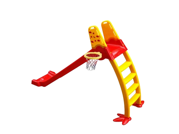 iShopping - Easy Shop Four Step Jumbo Plasitc Slide With Basketball Net