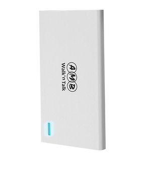 iShopping - Amb A200 Walk'N Talk Power Bank - 7000 MAH - White with Blue Strip