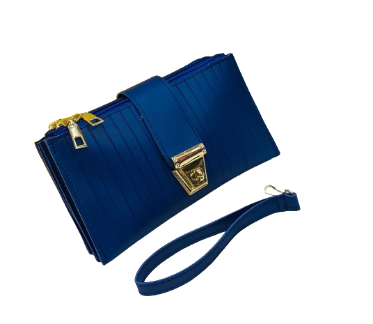 iShopping - RG Shop 3 Zipper Luxury Wallet For Women-Blue
