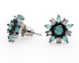 iShopping - Zed Eye Stellar Flake Earrings For Women Aqua (ISE113A)