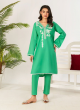 iShopping - Ahlam Parrot Green Embroidered Lawn Suit 2-piece