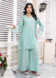 iShopping - Ahlam Aqua Lace Jackard Embroidery Suit 2-Piece