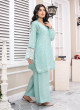 iShopping - Ahlam Aqua Lace Jackard Embroidery Suit 2-Piece