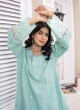 iShopping - Ahlam Aqua Lace Jackard Embroidery Suit 2-Piece