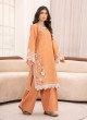 iShopping - Ahlam Caramel N Lace Embroidered Lawn Suit 2-piece