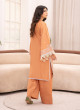 iShopping - Ahlam Caramel N Lace Embroidered Lawn Suit 2-piece