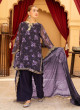iShopping - Ahlam Celestial Set Embroidered Printed Silk Suit 3-piece