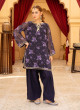 iShopping - Ahlam Celestial Set Embroidered Printed Silk Suit 3-piece