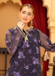 iShopping - Ahlam Celestial Set Embroidered Printed Silk Suit 3-piece