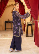iShopping - Ahlam Celestial Set Embroidered Printed Silk Suit 3-piece