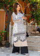 iShopping - Ahlam Charcoal Bloom Printed Lawn Kurta Set 2-Piece