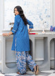 iShopping - Ahlam Cornflour Willow Printed Lawn Kurta 1-piece