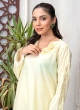 iShopping - Ahlam Cream Dahlia Cotton Suit 2-Piece