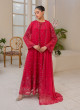 iShopping - Ahlam Crimson Aura Embroidered Chiffon Set 3-piece