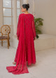 iShopping - Ahlam Crimson Aura Embroidered Chiffon Set 3-piece