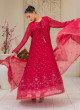 iShopping - Ahlam Crimson Aura Embroidered Chiffon Set 3-piece