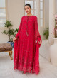 iShopping - Ahlam Crimson Aura Embroidered Chiffon Set 3-piece