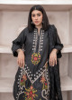 iShopping - Ahlam Crimson Blossom Embroidery Raw Silk Suit 3-piece
