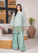 iShopping - Ahlam Faded Sage Embroidered Lush Banarsi 2 Piece Suit