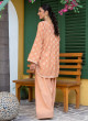 iShopping - Ahlam Golden Peach Jackard Suit 2-Piece