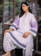 iShopping - Ahlam Lavender Lattice Embroidered Chiffon Set 3-piece