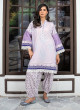 iShopping - Ahlam Lavender Lattice Embroidered Chiffon Set 3-piece