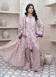 iShopping - Ahlam Lilac Lace Embroidery Raw Silk Suit 3-piece