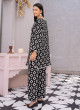 iShopping - Ahlam Monochrome Mosaic Printed Linen kurta Set 2-piece