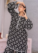 iShopping - Ahlam Monochrome Mosaic Printed Linen kurta Set 2-piece